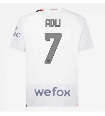 AC Milan Yacine Adli #7 Replika Udebanetrøje 2023-24 Kortærmet